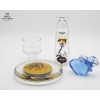 Image 1 : Collection Of Artistic Glass Items, Glass Perfume Bottle Without Stopper 7''INCHES H , And More