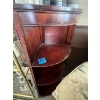 Image 2 : 2 x vintage (appears) mahogany corner bookcase or curio cabinet