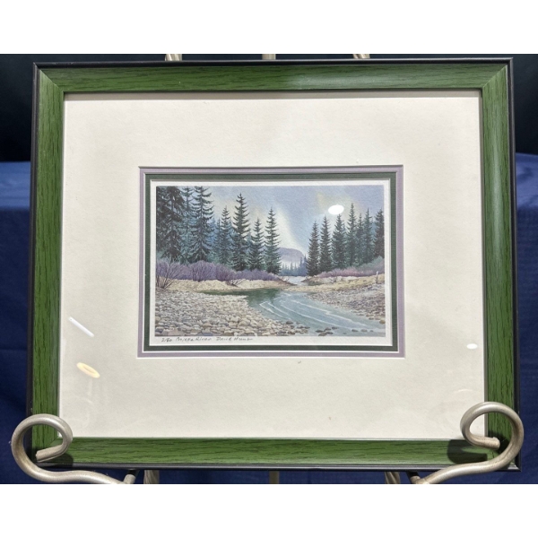 David Hunt  "Miette River "  Print signed by Artist 7.5Wx5H