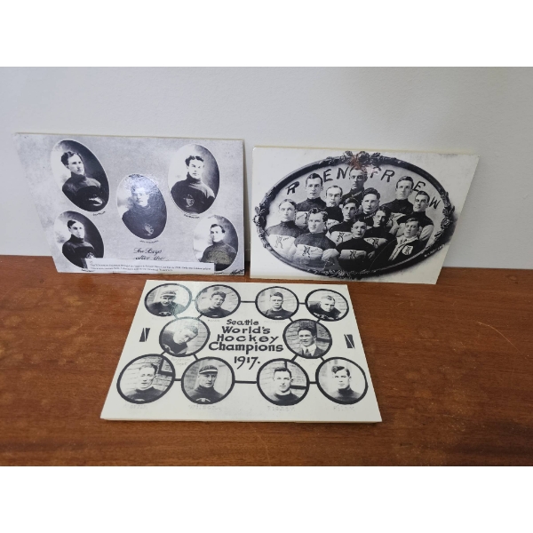 Three Hockey Team Photographs Featuring 1917 Seattle World's Hockey Champions