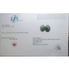 Image 3 : 3.61 ct Certified Zambian Emerald Gemstone Pair Oval Cut ($4,400 Appraisal)