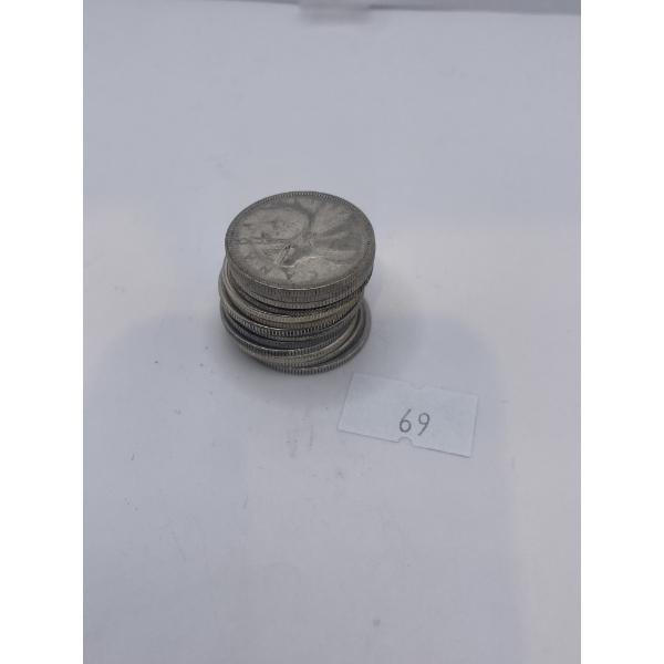 Pre 1967 Canadian quarters 75.6 grams 80%