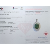 Image 3 : Emerald gemstone Pendant 3.6 ct Certified Silver  ($6,252 Appraisal)