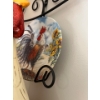 Image 5 : Rooster with Green Yellow and white with collectors plated and holder