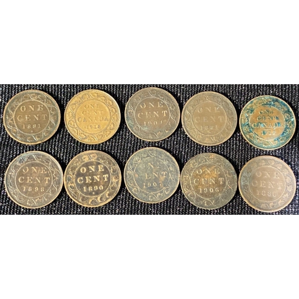 1880-1920 Canadian Pennies