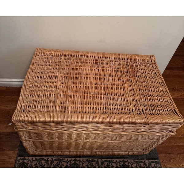 Woven Storage Trunk Including Contents - Woven Case is 32W, 19D, 19T 