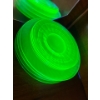 Image 3 : Uranium glass green four large plates and four small plates 