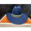 Image 5 : Woman's Biltmore Navy Blue Cowboy Hat w Feather Band, Extra Band & Box. Sz 7 (56) Great Condition