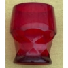 Image 3 : Viking Georgian Ruby Red Glass & 2 Ruby Red Glasses w/ Etched Flower 