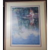Image 2 : Gartenbach Signed Framed Print, Woman by Water, 31x36 Inches