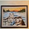 Image 1 : Sleigh K9 Clan 34x36 Oil on Canvas Artist Unknown