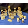 Image 1 : Hand Carved Nativity Scenario 6T Gold Trims