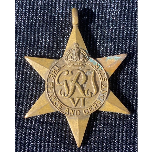 British Military Campaign Medal from World War II Known as The France and Germany Star