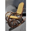 Image 1 : Wooden Rocking Chair w/ Rattan Seat and Back 22 W, Seat 20 D, Rocker 38.5 D, 44 T