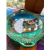 Image 5 : Gorgeous Hand Painted Ginger Jar (17T), Hand Painted Tray, Colorful Tablecloth 