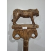 Image 2 : Carved Wooden Cane w/ Leopard 32.5 T