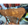 Image 2 : beautiful wood rocking chair with towel, hangers, water, jug, and other miscellaneous items all sold