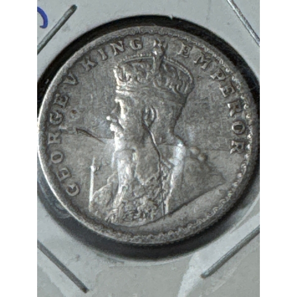 1918 India Half Rupee Coin