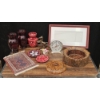 Image 1 : Red Themed Vases, Decor, and Photo Frame
