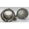 Image 2 : Set of 2 Pewter Mugs (Bottom Glass Removed in 1 Mug) 