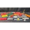 Image 1 : Vintage Train Boxcars and Other Train Set Pieces - Likely 1950s-60s