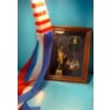 Star Spangled Banner Wall Clock Quartz 14T w/ American Flag Kite 
