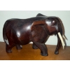 Image 3 : Handcarved Rosewood Elephant Teak Shark & More 7"Long
