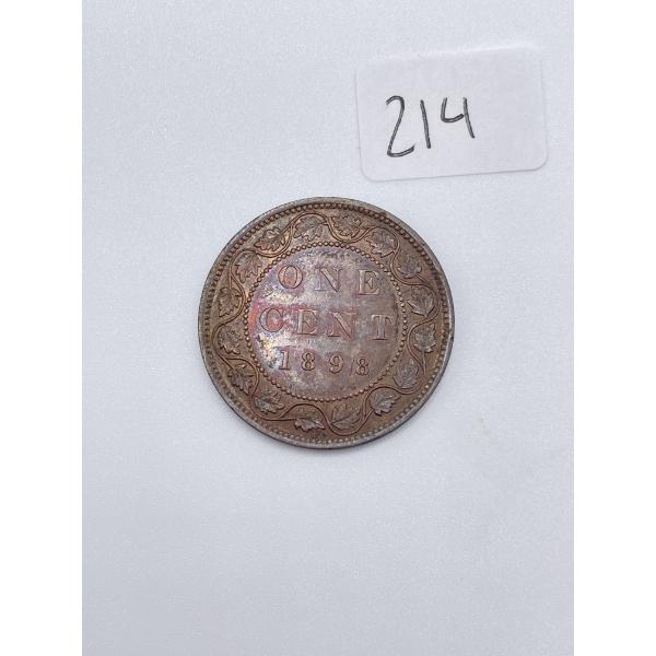1898 Canadian Large One Cent 