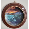 Image 4 : Decorative Plates in Wooden Frames X 3, Including Frame 11" Diameter 