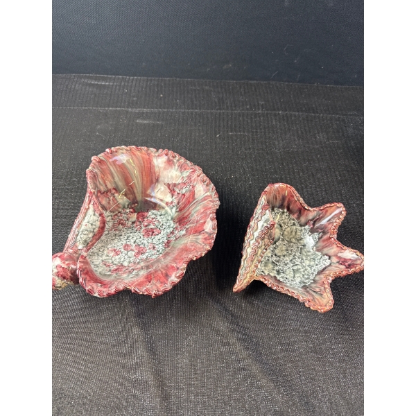 Mid-Century Pair of Italian Conch Bowls 11”