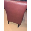 Image 3 : Burgundy Faux Leather Side Chair 37 T, 25 L, 25 W