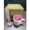 Image 4 : Bundle of Home Decor Items Including Vases, Candleholder, and Basket