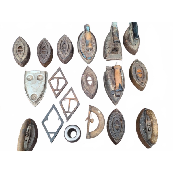 Antique Sad Irons, Trivets, and Iron Parts