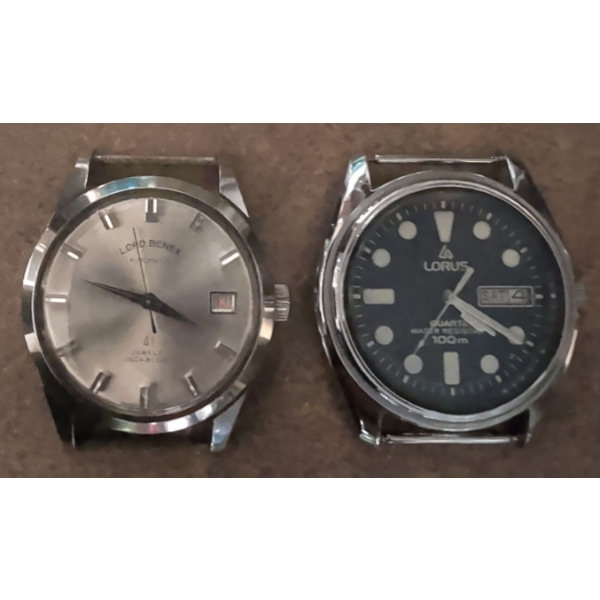 Lord Benex Automatic 41 Jewel Time Piece w/ Lorus 100m Quartz - No Bands 