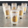 Image 1 : A Set of 6 Culver Frosted Schooner Highball Glasses