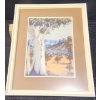 Image 3 : Artist Signed Watercolor of Central Australian Landscape by Maurice Namatjira