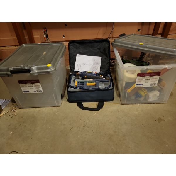Mastercraft Rotary Tool w/ Accessories / Case & 2 Totes w/ Wheels & More