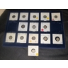 Image 1 : 14 Pre 1966 Silver Coins In Protective Holders & Velvet Organizer