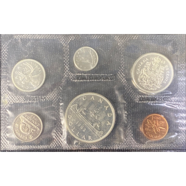  1963 Canadian Uncirculated Coin Set
