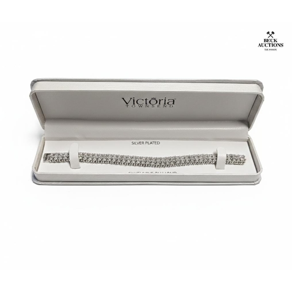 Victoria Townsend Diamond Silver-Plated Bracelet.