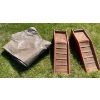 Image 2 : Two  Portable Car Ramps w/large brown tarp