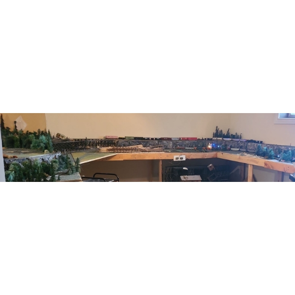 Massive Model Railway Set incl Trains, Rails, Lighting,  Trees & more. 