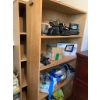 Image 1 : Two Wooden Shelving Unit with Assorted Electronics and Accessories