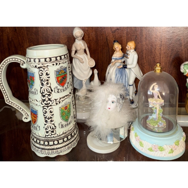 Vintage Keepsakes - Music Boxes Figurines Foreign Stein & More 8T