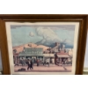 Image 2 : Framed Oil Painting and Print Featuring Cityscapes