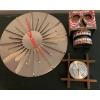 Image 1 : Chrome Minimalist Clock Quartz 19T w/ Sugar Skull Mask Candle Sconce & More