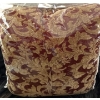 Image 3 : Embroidered Scarlett & Gold Chenille Fringed Decorative Bed Accents 