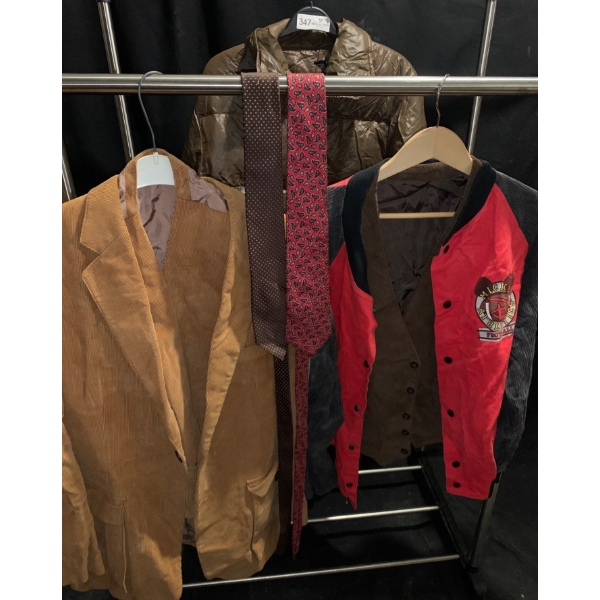 Collection of Mens Clothing (M/L); Formal Blazer & Vest, Mickey Collectable Bomber