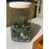 Image 10 : Wooden Box With Vintage Lego Blocks, Vintage Marble Jar, and Collectible Shaving Set
