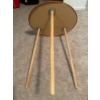 Image 5 : Mid Century Decor - Velour Pom Pom Chair 22T w/ Side Table Large Blanket Basket & More 